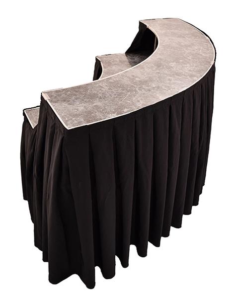 SERPENTINE BAR WITH MARBLE TABLE